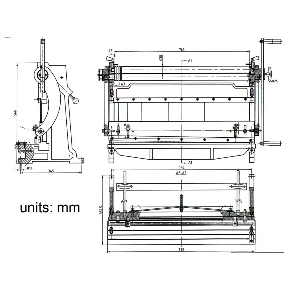 KANG Industrial 3-IN-1/30 760mm Sheet Metal Guillotine Pressbrake and Rolling Machine, Combination Sheet Fabrication