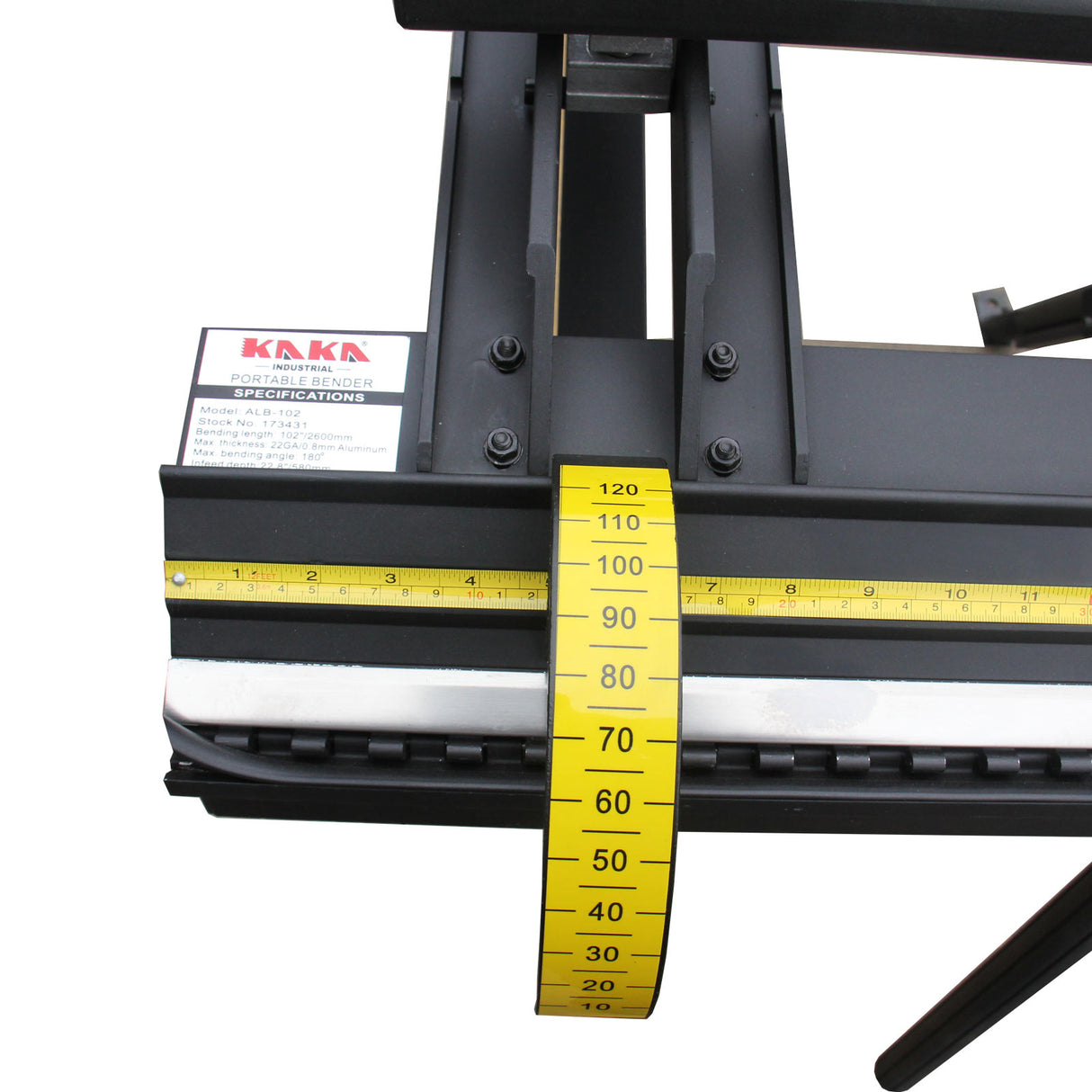 Siding Brake ALB-102, Portable Thin Plate Bending Brake, 2600mm Width, With a Roller Knife to Cut Sheet