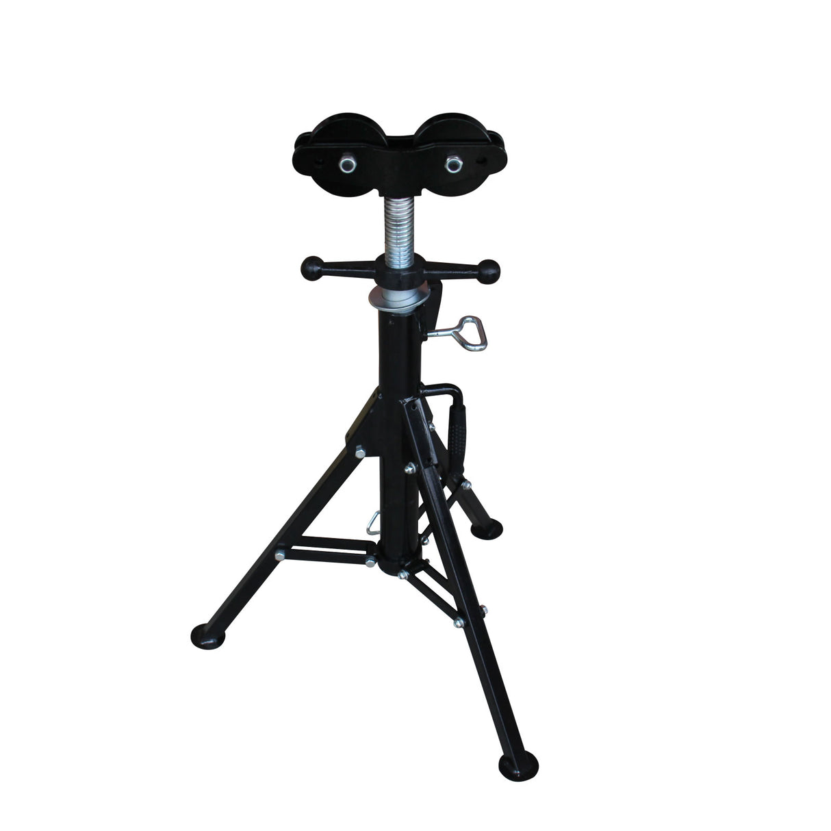 Pipe Stand with Roller Head APJ-3, Heavy Duty 450kg Capacity, Folding Design, Adjustable Height 710-1300mm Welding Pipe Jack