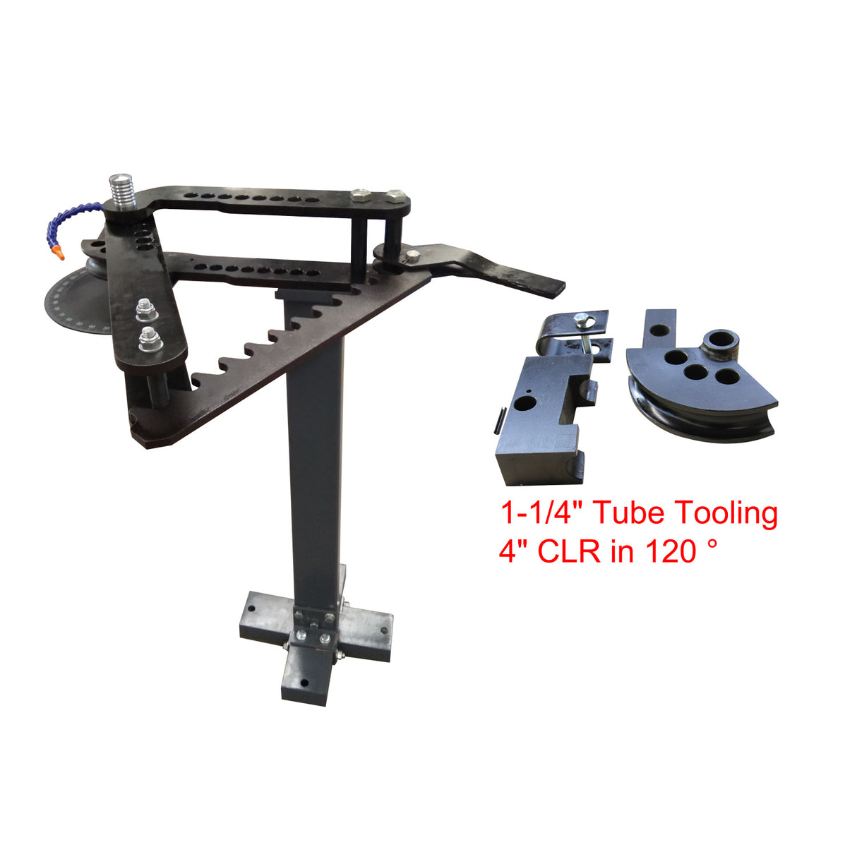 Manual Pipe Bender TB-3, C/W OD1-1/4" Tube Tooling, 4" CLR in 120 Degrees, Exhaust Pipe Bender, Roll Cage Bending Machine