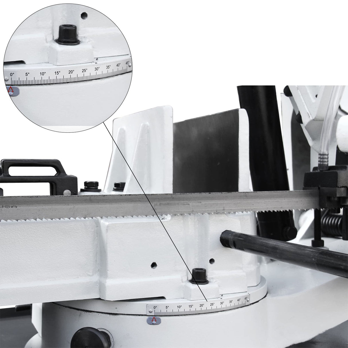 KANG Industrial BS-1018R 254mm Horizontal Bandsaw, Metal Cutting Band Saw, Swivel Saw Frame, 415V