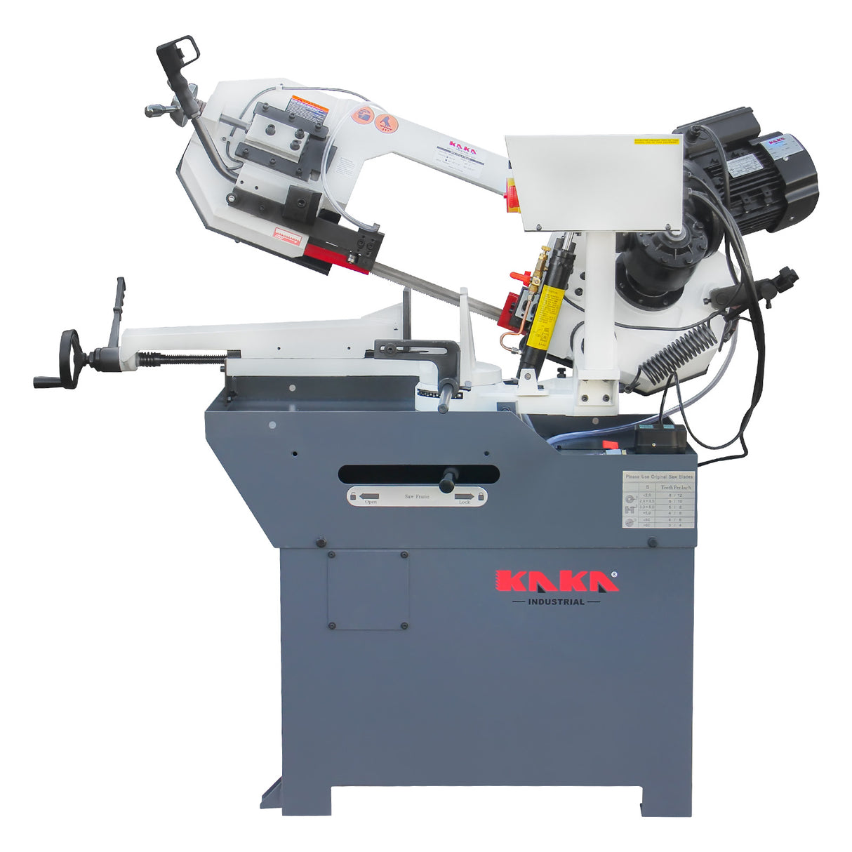 KANG Industrial BS-108G Horizontal Metal Cutting Bandsaw, 260x200mm Round & Rectangular Cutting, 60° Miter Angle, 1.1kW 240V Motor for Steel, Aluminum, Metal Fabrication