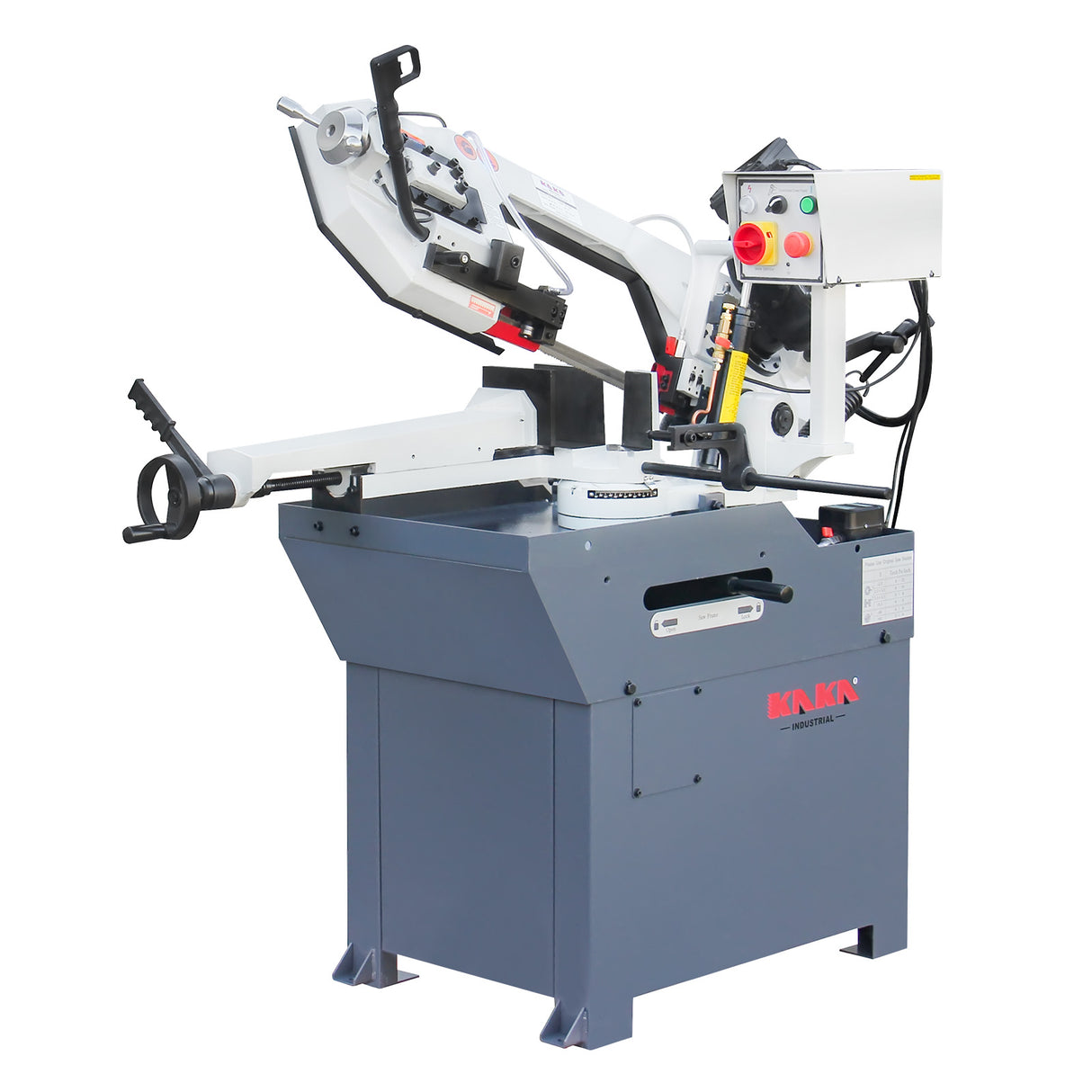 KANG Industrial BS-108G Horizontal Metal Cutting Bandsaw, 260x200mm Round & Rectangular Cutting, 60° Miter Angle, 1.1kW 240V Motor for Steel, Aluminum, Metal Fabrication