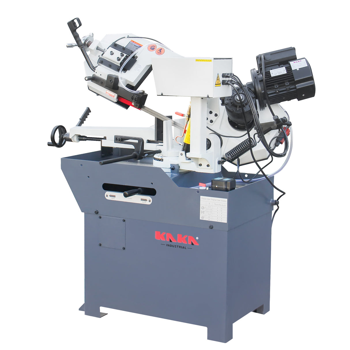 KANG Industrial BS-108G Horizontal Metal Cutting Bandsaw, 260x200mm Round & Rectangular Cutting, 60° Miter Angle, 1.1kW 240V Motor for Steel, Aluminum, Metal Fabrication