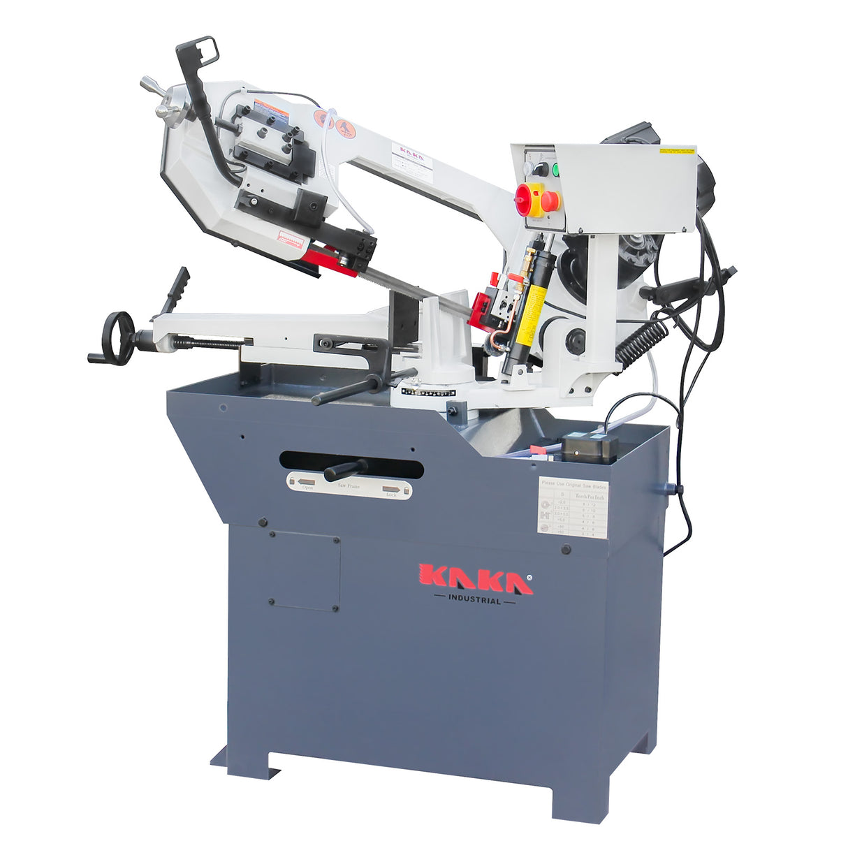 KANG Industrial BS-108G Horizontal Metal Cutting Bandsaw, 260x200mm Round & Rectangular Cutting, 60° Miter Angle, 1.1kW 240V Motor for Steel, Aluminum, Metal Fabrication