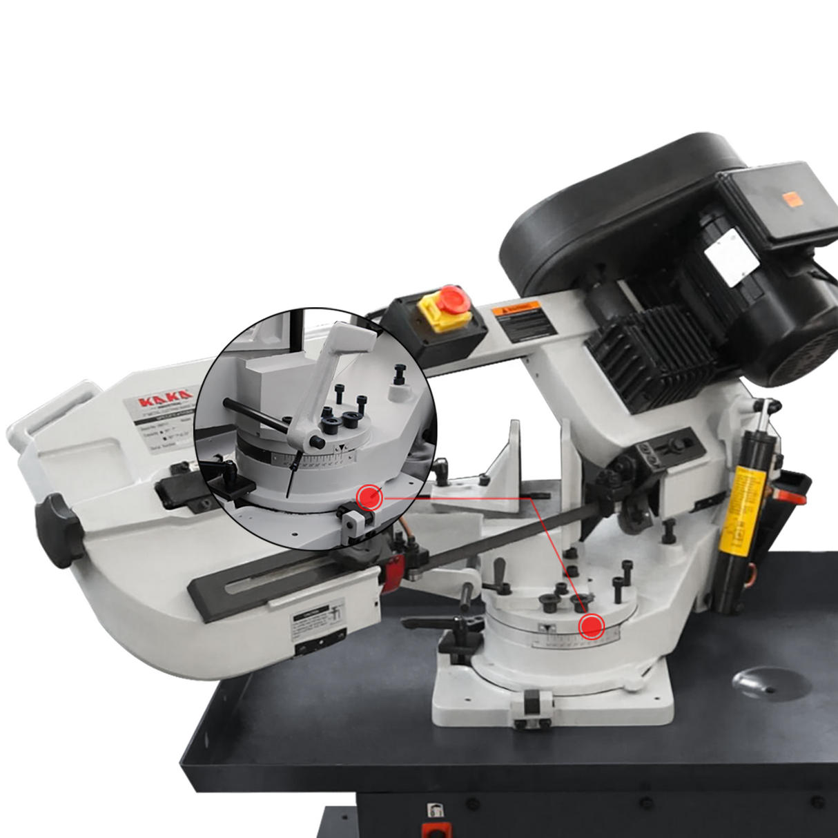 KANG Industrial BS-712RH Metal Cutting Band Saw Machinery, 178mm Cutting Band Saw, 240V Power