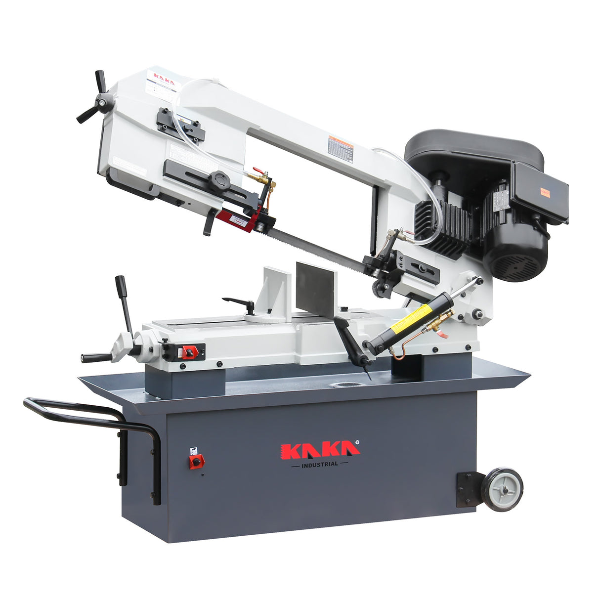 Metal Cutting Saw BS-912B Horizontal Bandsaw, 178mmx305mm Metal Cutting Saws, 4 Steps Blade Speeds Metal Band Saw, 240V Power