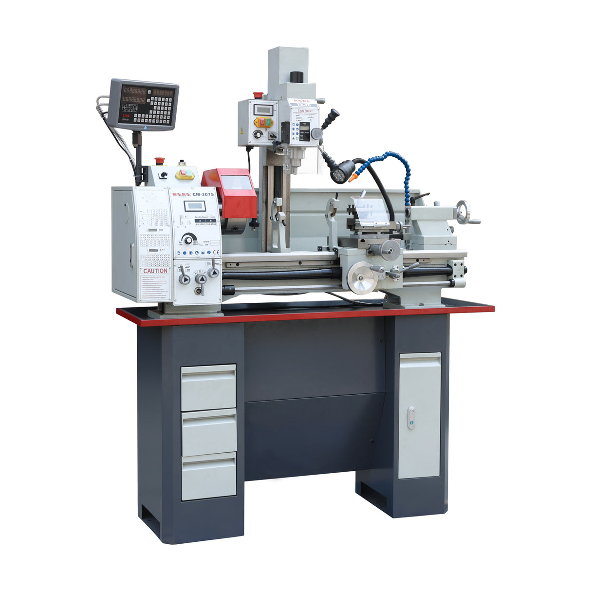 Turn Lathe & Mill Drill CM3075, Variable Speed Multi-Function Lathe