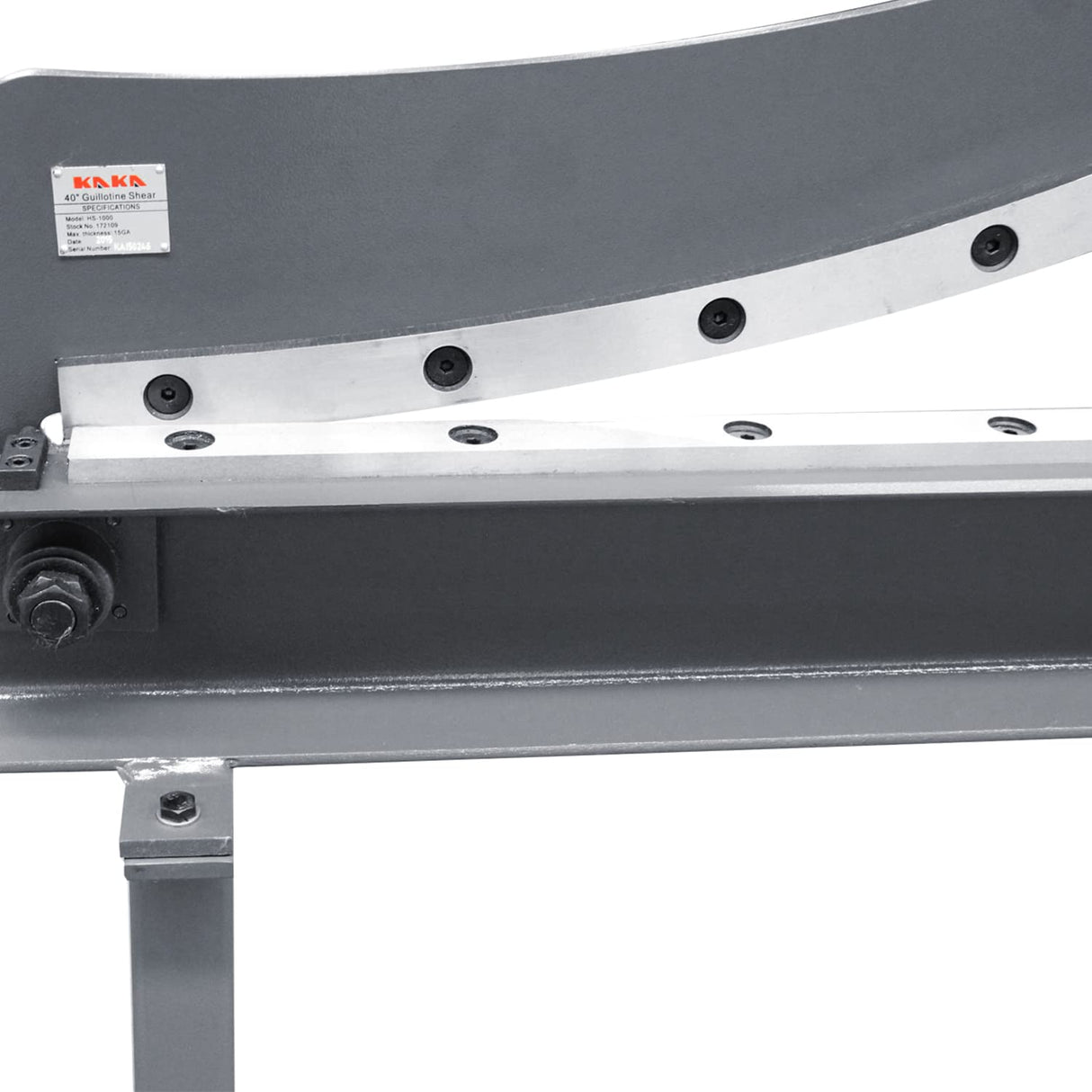 KANG industrial HS-40 Guillotine Metal Shear, 1000mm Bed Width, 1.5mm Thick Metal Shear with a Stand for Sheet Metal Fabrication Plate Cutting Cutter