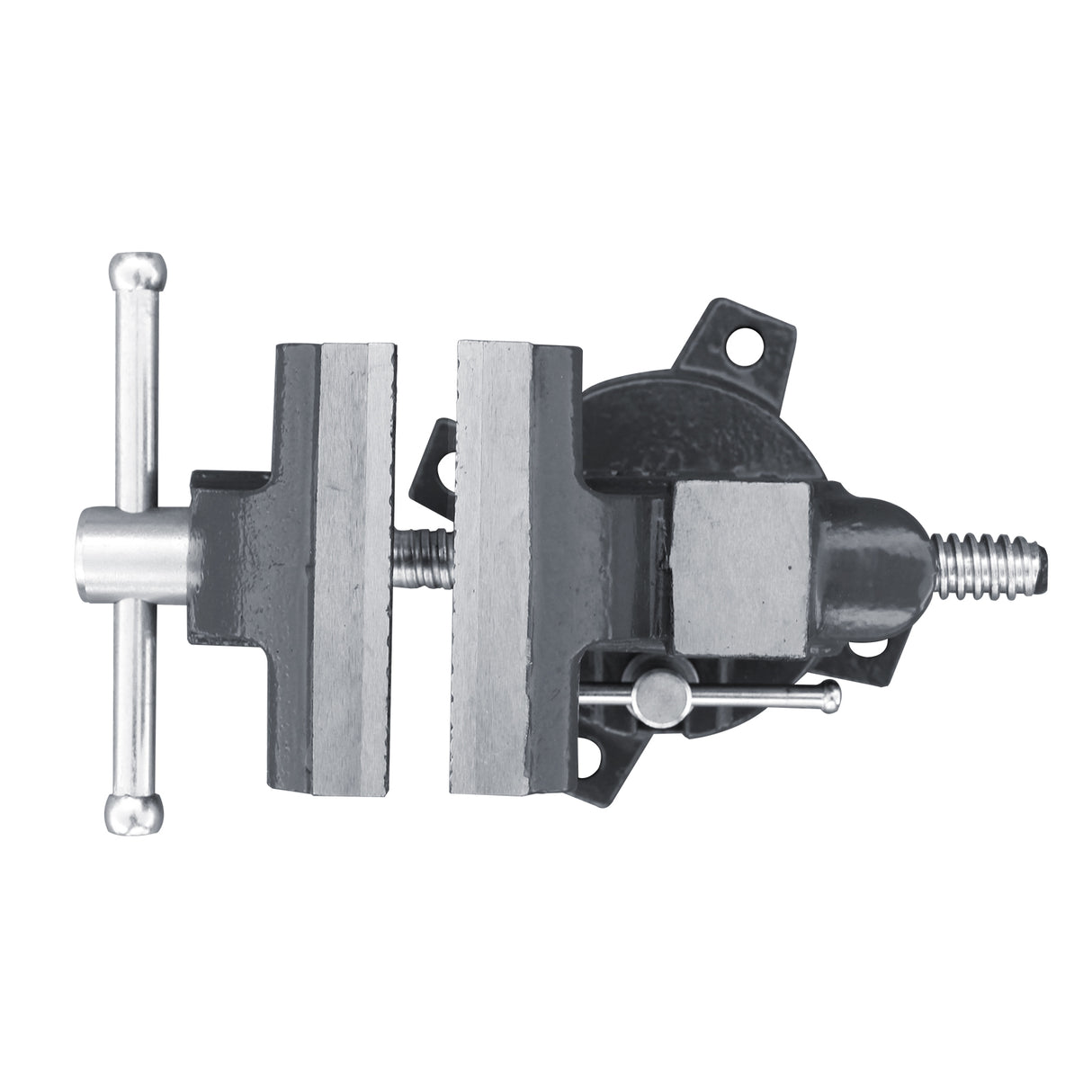 100mm Bench Vice HVS-100, Heavy-Duty Swivel Base Utility Vice for Workbench, Woodworking, Pipe & Home DIY Projects