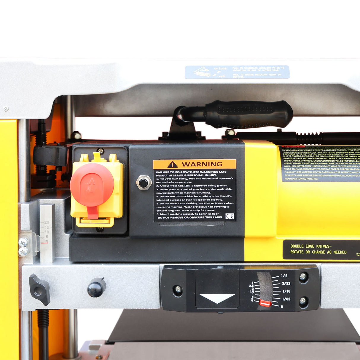 330mm Helical Head Benchtop Thicknesser MB333, 1500W Benchtop Thicknesser