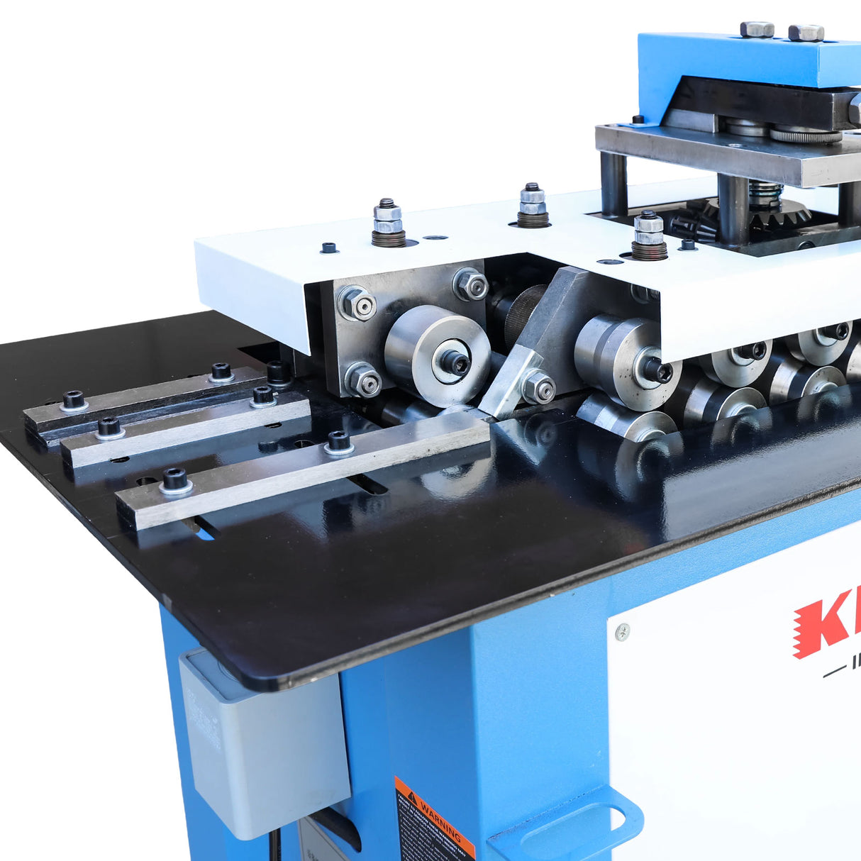 Pittburghs Lock Rollformer PF20G, with Auto Guide Flanging Attachment, Sheet Metal Lock Former for HVAC Duct Fabrication