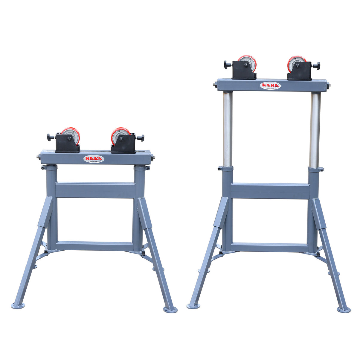 Heavy Duty 500kg Pipe Roller Stand PTR-1090A, Adjustable Height Welding Pipe Support Stand 740-1090mm