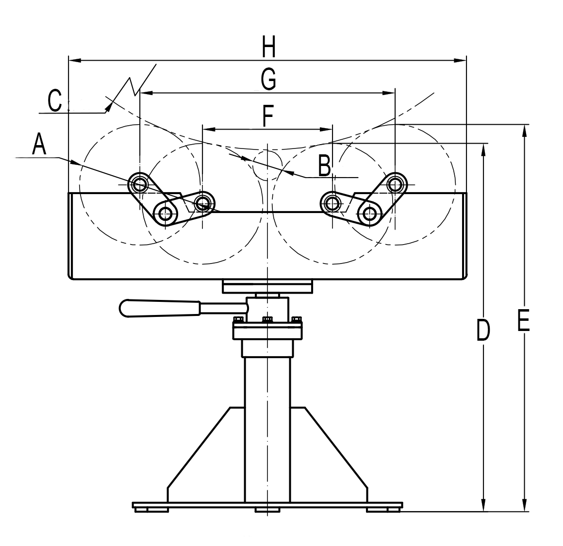 KANG INDUSTRIAL WTR2250, Height Adjustable Pipe Welding Support for Welding Positioner