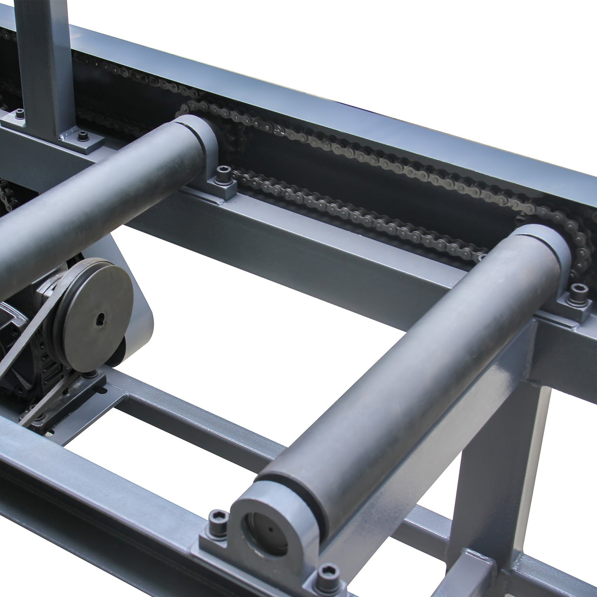 Kang Industrial RB-460E, Adjustable Height Roller Support for Bandsaw, Motorized