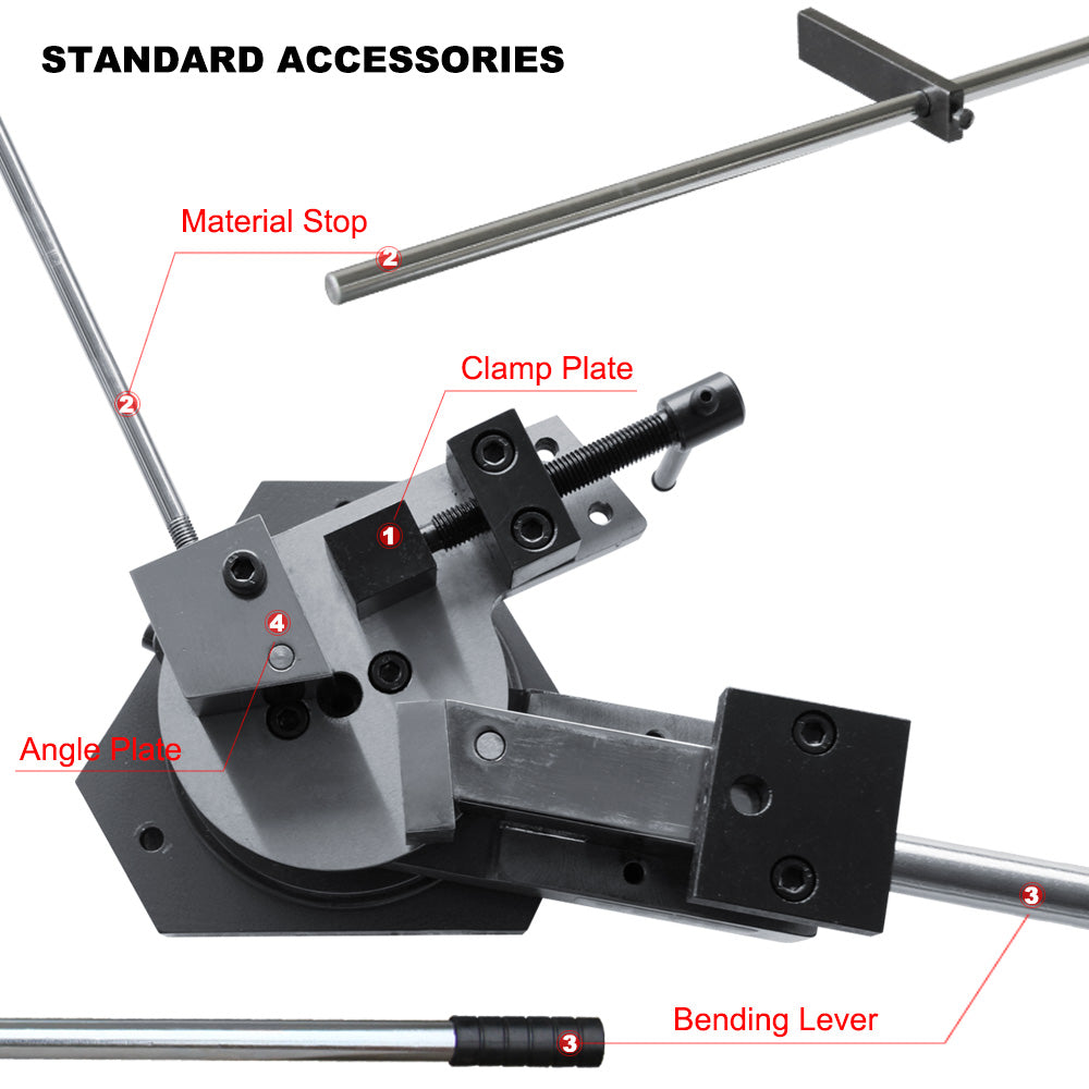 Heavy-Duty Universal Bender SBG-40, Combination of Scroll, Radius and Angle Bending, Metal Scroll Bender Metal Bender