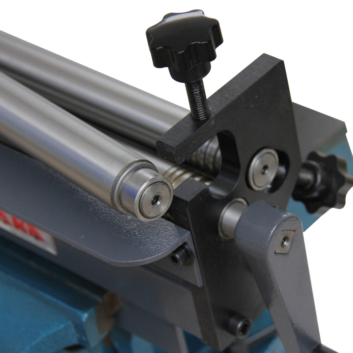 Manual Sheet Plate Curving Roller SJ-300, Vice-Mounted Sheet Metal Roller with 5 Wire Grooves, 300x1.0mm Sheet Roll Bender