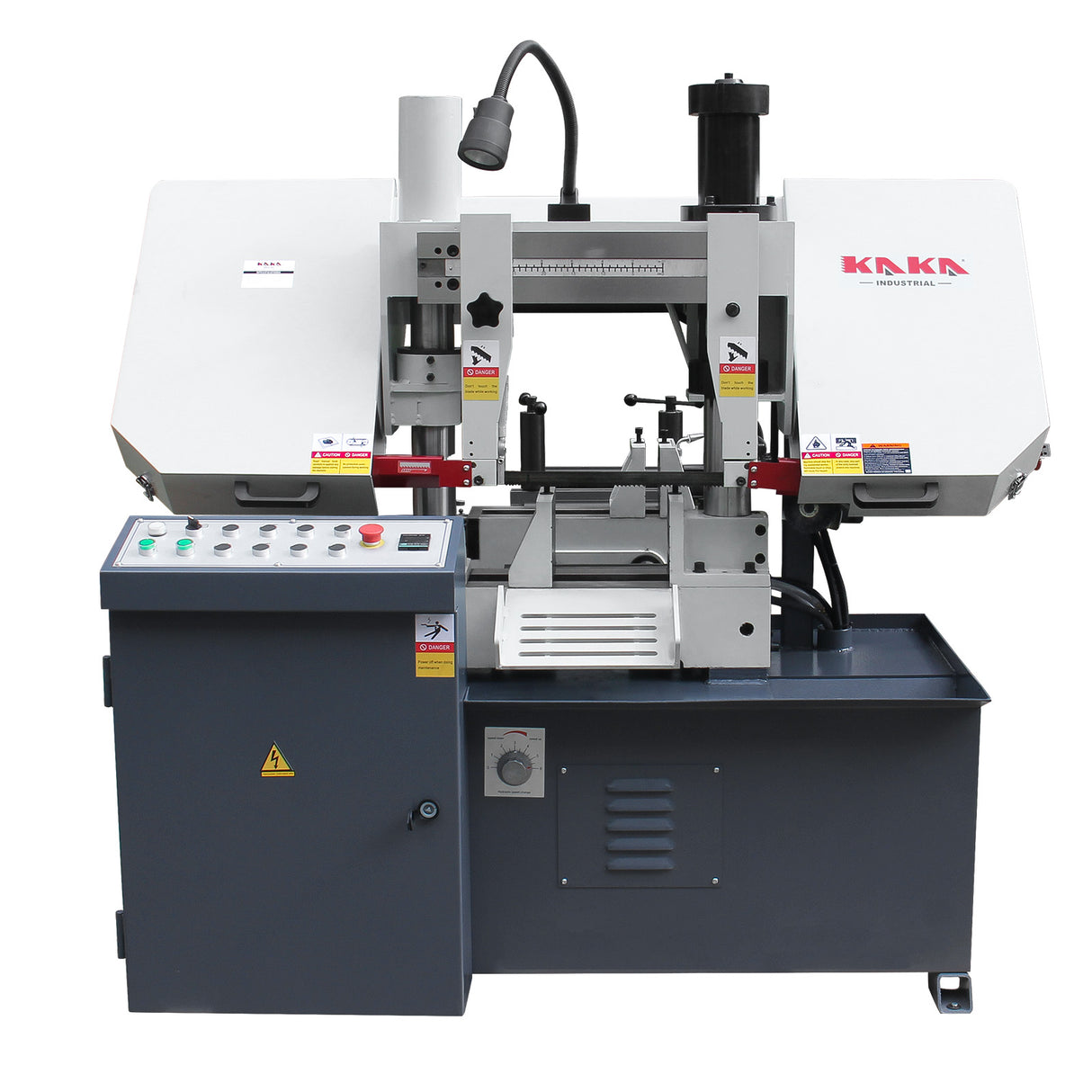 Kang Industrial TBK-11B Double Column Band Saw, Hydraulic Downfeed Controal, OD 280mm Cutting Capacity