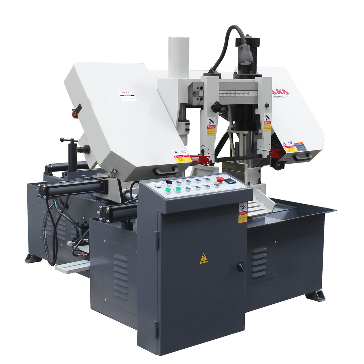 Kang Industrial TBK-11B Double Column Band Saw, Hydraulic Downfeed Controal, OD 280mm Cutting Capacity