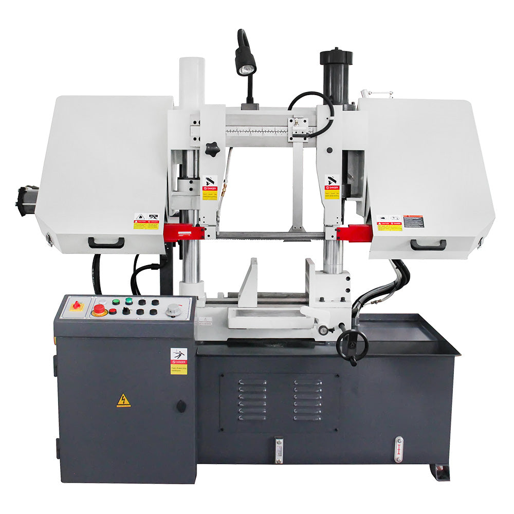 Double Column Band Saw TGK-14, ø350mm-350x350mm Gear Drive Dual Column Band Saw with Hydraulic Clamping, 415V Power
