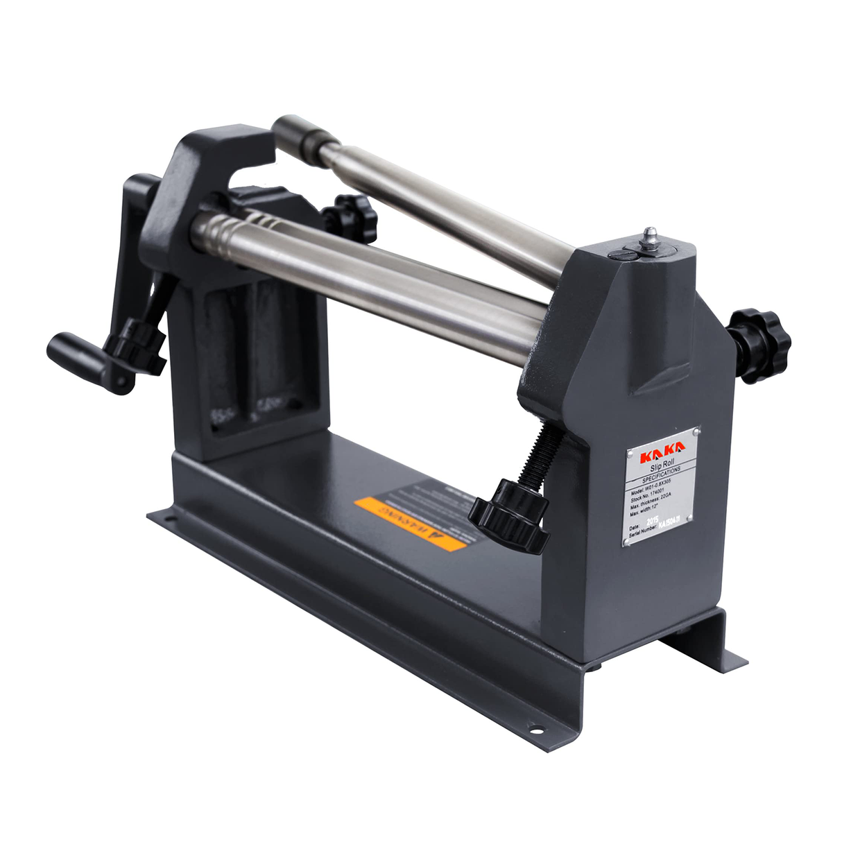 KANG Industrial W01-1222 305x0.8mm Width Manual Plate Curving Rolls, Plate Curve Roller for Workshop