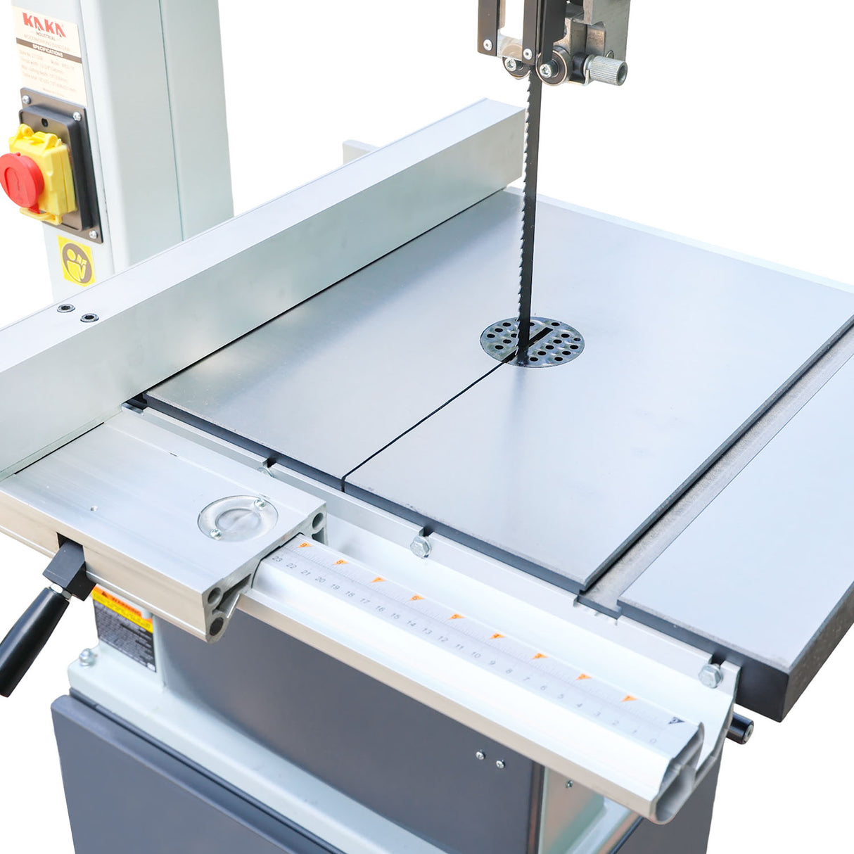 Wood Vertical Band Saw WBS-14, 240V Motor Saw Cutting Machine with Storage Cabinet Base
