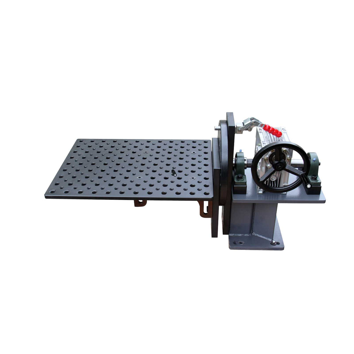 Mini Rotary Welding Positioner 136kg, Manual Worm Gear Drive, 15° Locking, WT-600x450 Welding Table Fixture