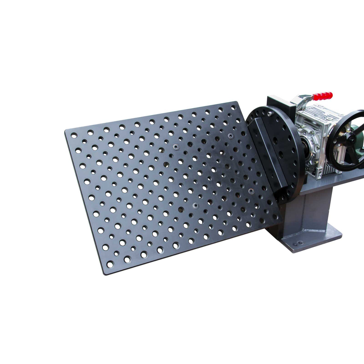Mini Rotary Welding Positioner 136kg, Manual Worm Gear Drive, 15° Locking, WT-600x450 Welding Table Fixture