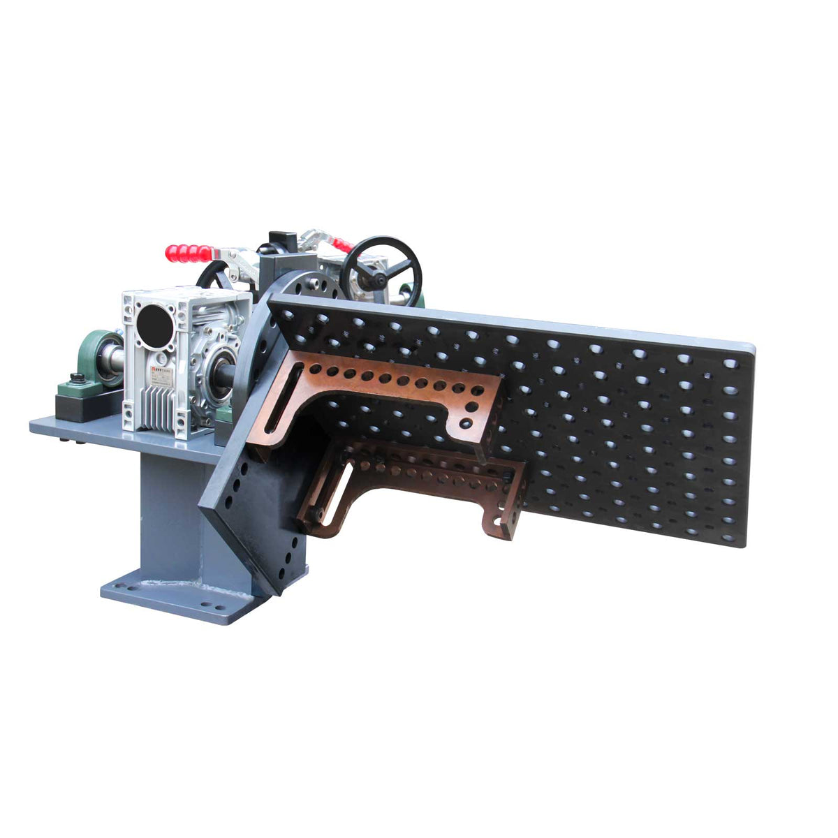Mini Rotary Welding Positioner 136kg, Manual Worm Gear Drive, 15° Locking, WT-600x450 Welding Table Fixture