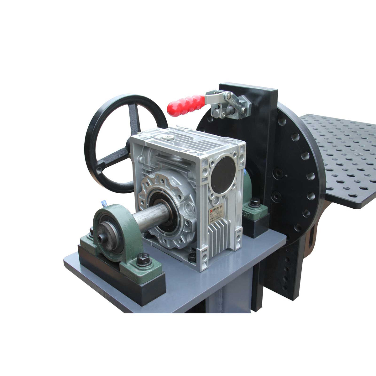 Mini Rotary Welding Positioner 136kg, Manual Worm Gear Drive, 15° Locking, WT-600x450 Welding Table Fixture