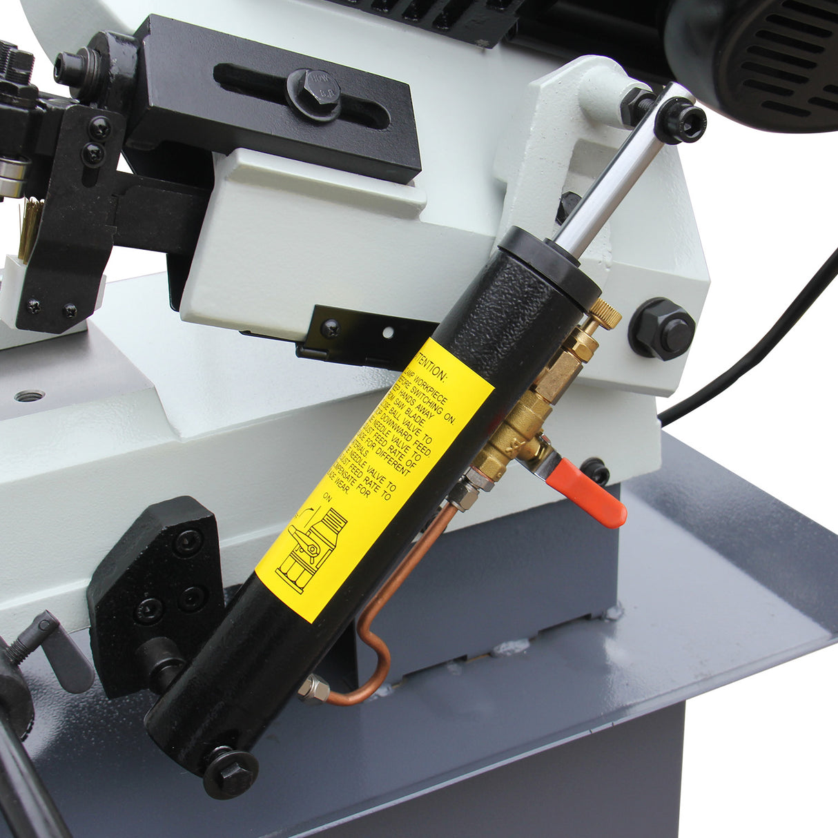 KANG Industrial Horizontal Band Saw 178mmx305mm Capacity BS-712N, 4 step blade speeds belt driven, 240V Motor Swivel Vice Saw Machine