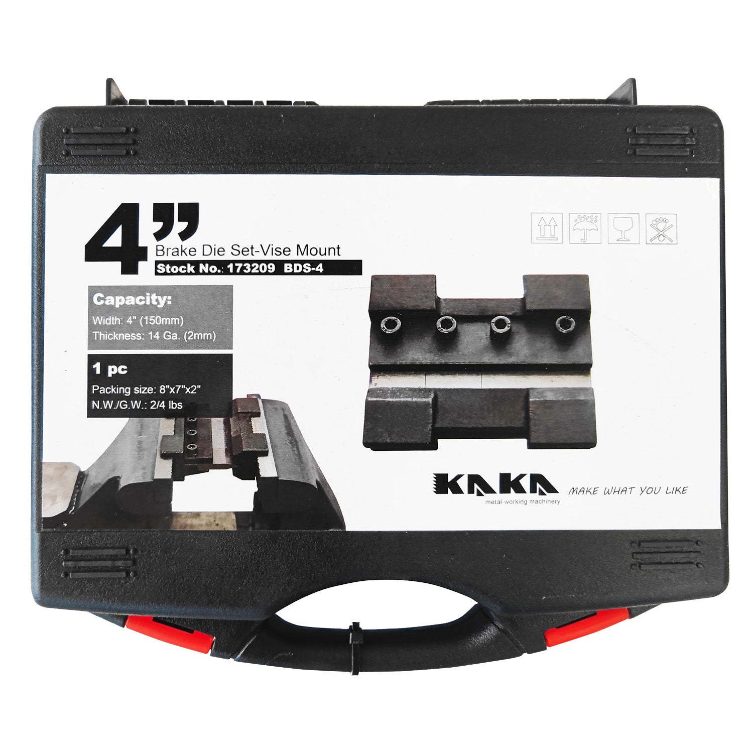 KANG Industrial BDS-4 100mm Sheet Metal Vice Brake Die Set, Magnetic Vise Mount