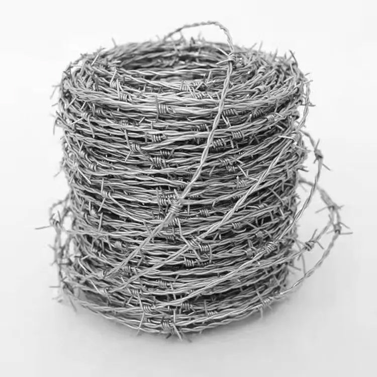 Kang Fencing  Galvanised Barbed Wire, Reverse Twist Barbed Wire, Galvanised 1.6mm High Tensile Barbed Wire