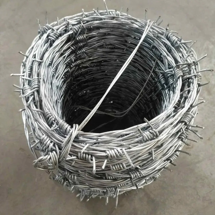 Kang Fencing  Galvanised Barbed Wire, Reverse Twist Barbed Wire, Galvanised 1.6mm High Tensile Barbed Wire