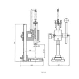 Adjustable Head and Stroke AP-1S Arbor Press, Spring-Return Manual Press Machine, 1 Ton Manual Press Punching Machine