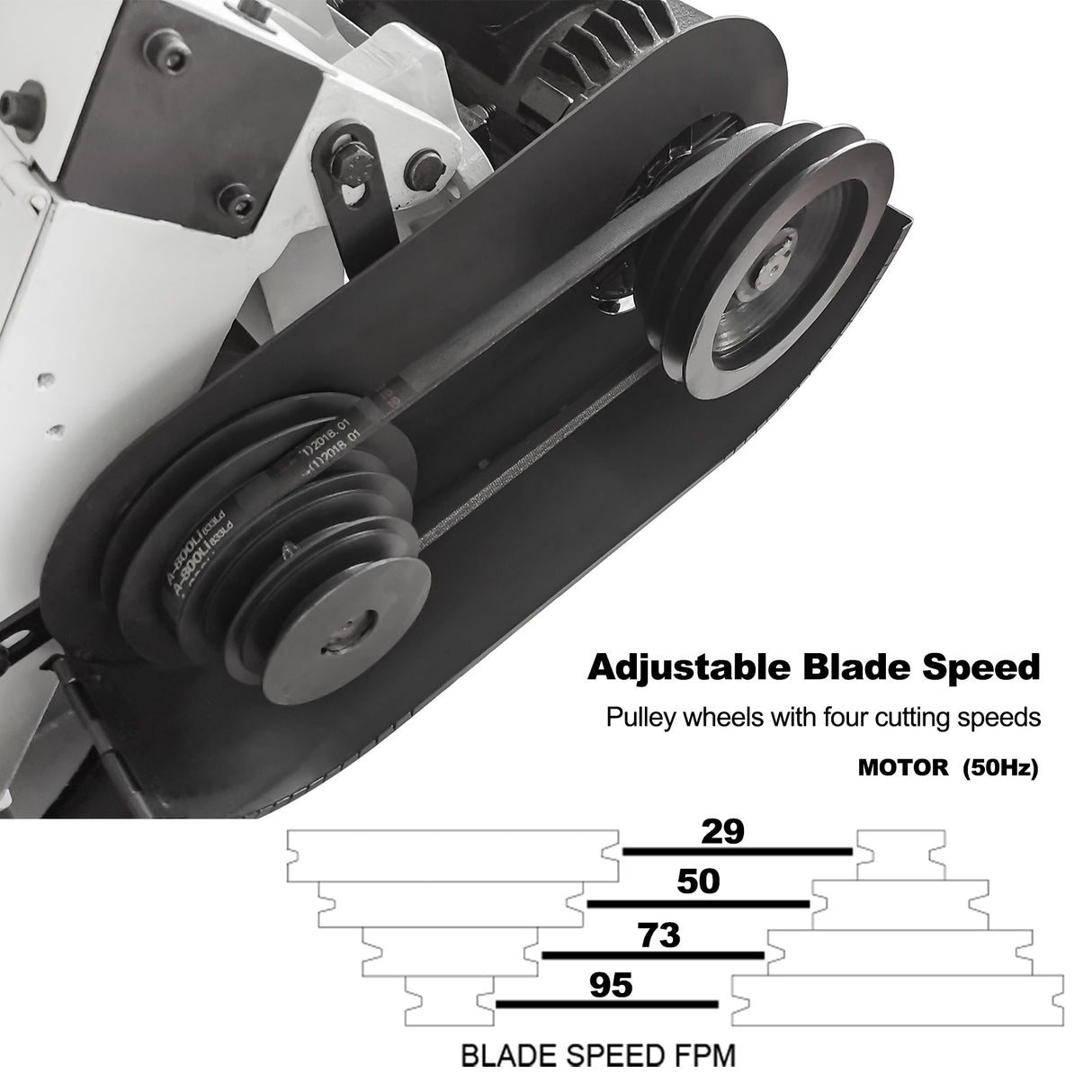 Metal Band Saw BS-1018B, 254mm Horizontal Bandsaw Metal Cutting Band Saw, Horizontal  High Precision Band Saw, 240V Motor