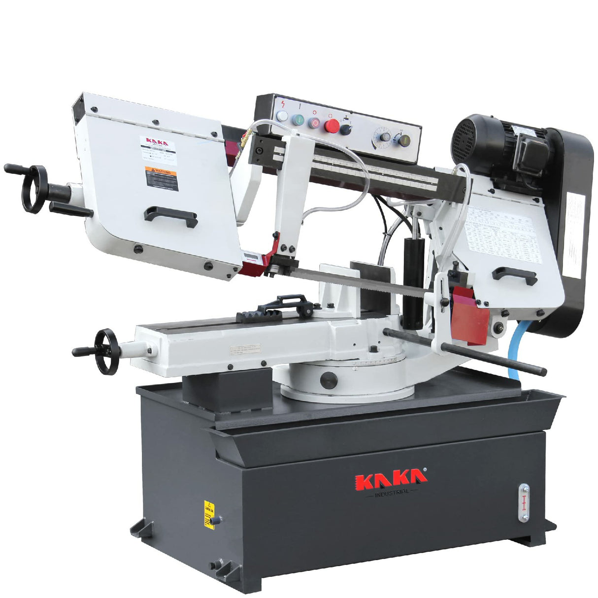 KANG Industrial BS-1018R 254mm Horizontal Bandsaw, Metal Cutting Band Saw, Swivel Saw Frame Between 45° and 90° Solid Design, 415V