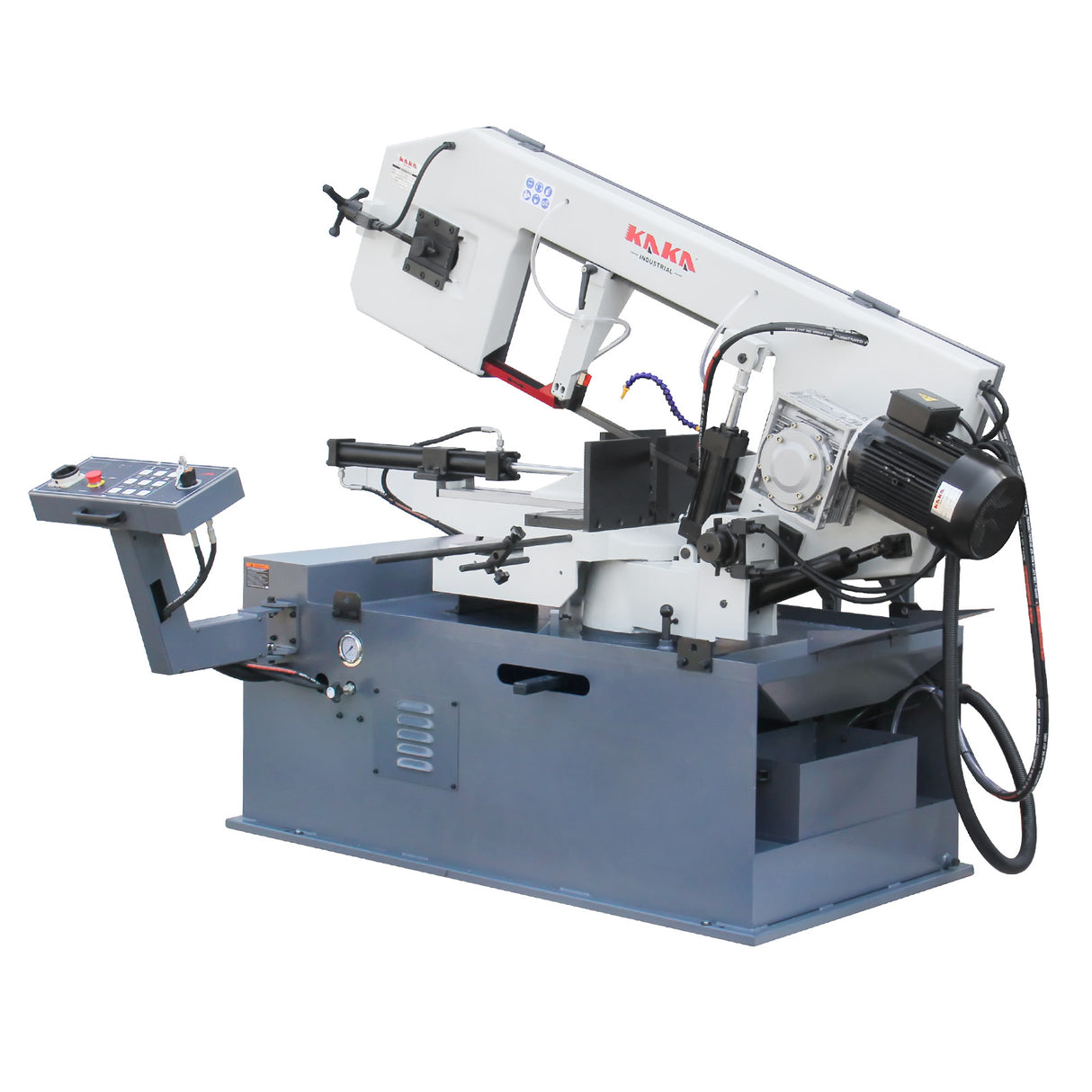 Semi-Auto Metal Cutting Band Saw BS-1810GC, Gear Drive Dual Mitre Metal Cutting Bandsaw, 330mm Cutting Capacity for Structural Steel Cutting