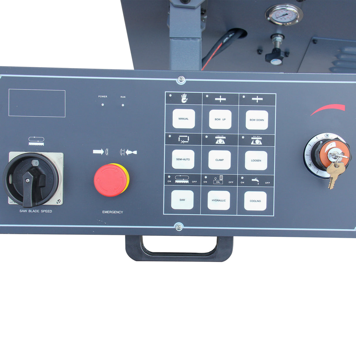 Semi-Auto Metal Cutting Band Saw BS-1810GC, Gear Drive Dual Mitre Metal Cutting Bandsaw, 330mm Cutting Capacity for Structural Steel Cutting