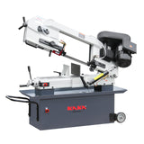 Metal Cutting Saw BS-912B Horizontal Bandsaw, 178mmx305mm Metal Cutting Saws, 4 Steps Blade Speeds Metal Band Saw, 240V Power
