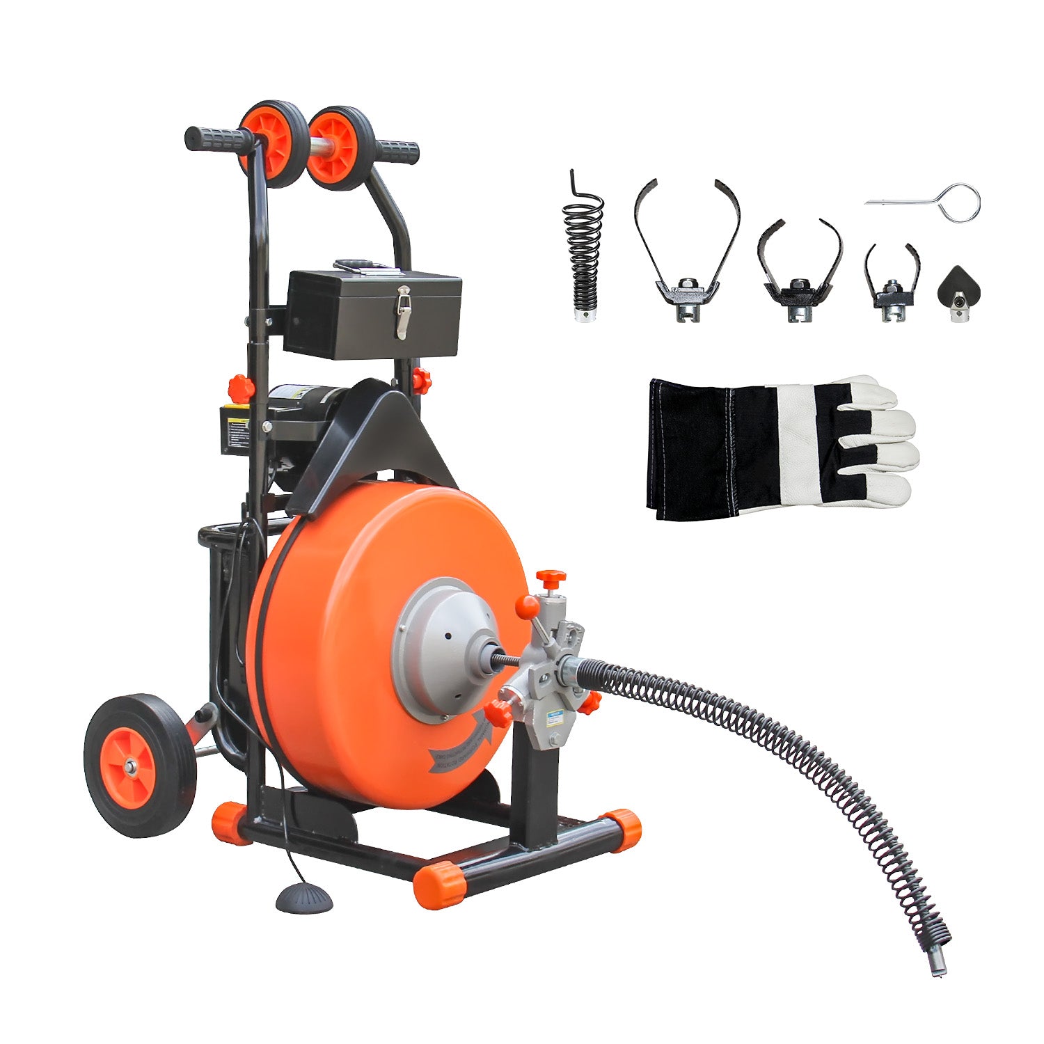 General wire drill snake drain auger top
