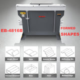 Magnetic Panbrake Folder EB-4816B, 1250mm x 1.6mm Mild Steel, 6-Ton Electromagnetic Pan Brakes, 180° Sheet Metal Bender
