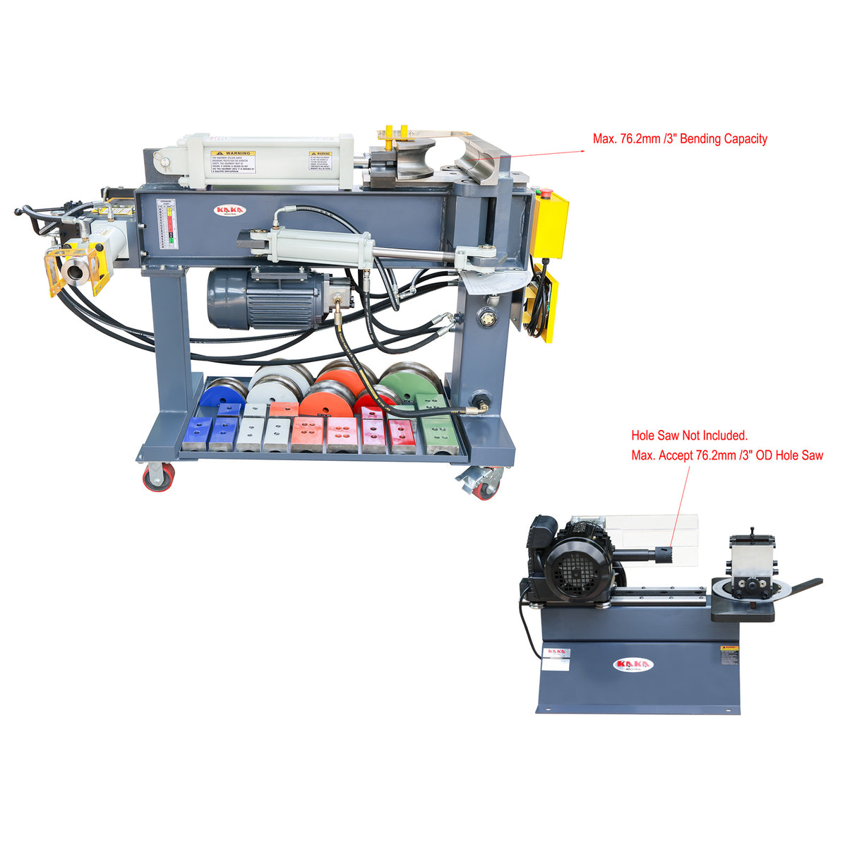 Exhaust Pipe Bender EPB-3, Max. 76.2mm Tube Bender & Motrised Tube / Pipe Notcher PTN-30