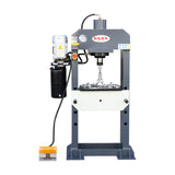 Motorised Hydraulic Press HP-25F with Foot Pedal, 25 Tonne Pressure for Workshop & Garage, Double Acting Cylinder Shop Press