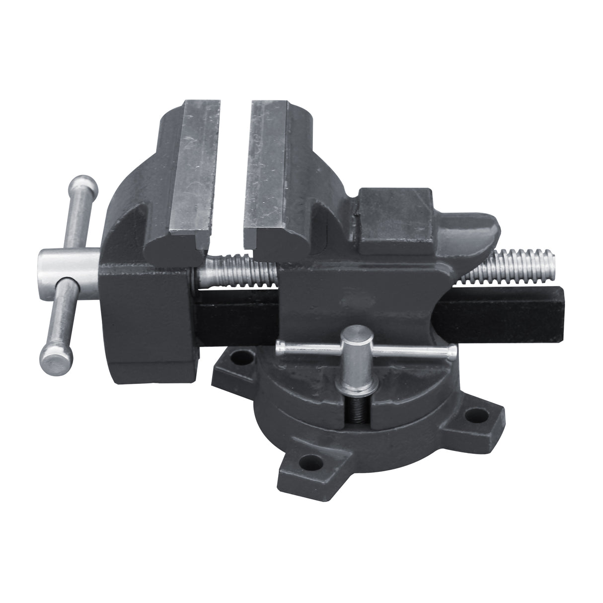 100mm Bench Vice HVS-100, Heavy-Duty Swivel Base Utility Vice for Workbench, Woodworking, Pipe & Home DIY Projects