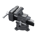 100mm Bench Vice HVS-100, Heavy-Duty Swivel Base Utility Vice for Workbench, Woodworking, Pipe & Home DIY Projects