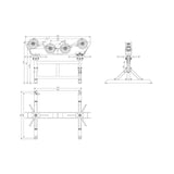 3 Tonne Roller Support Stand MR3000, Welding Pipe Stands, Low-profile Modular Pipe Stand