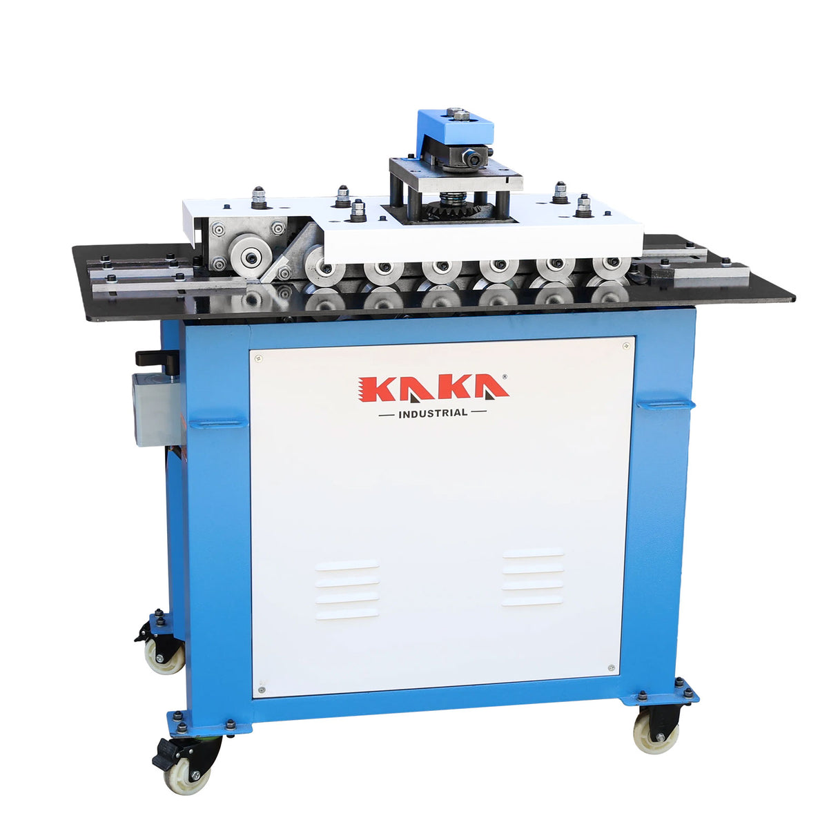 Pittburghs Lock Rollformer PF20G, with Auto Guide Flanging Attachment, Sheet Metal Lock Former for HVAC Duct Fabrication