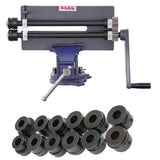 KANG Industrial RM12 Sheet Metal Fabrication Bead Roller Kit & Forming Mandrels, 1.2mm mild steel thickness, 305mm throat depth