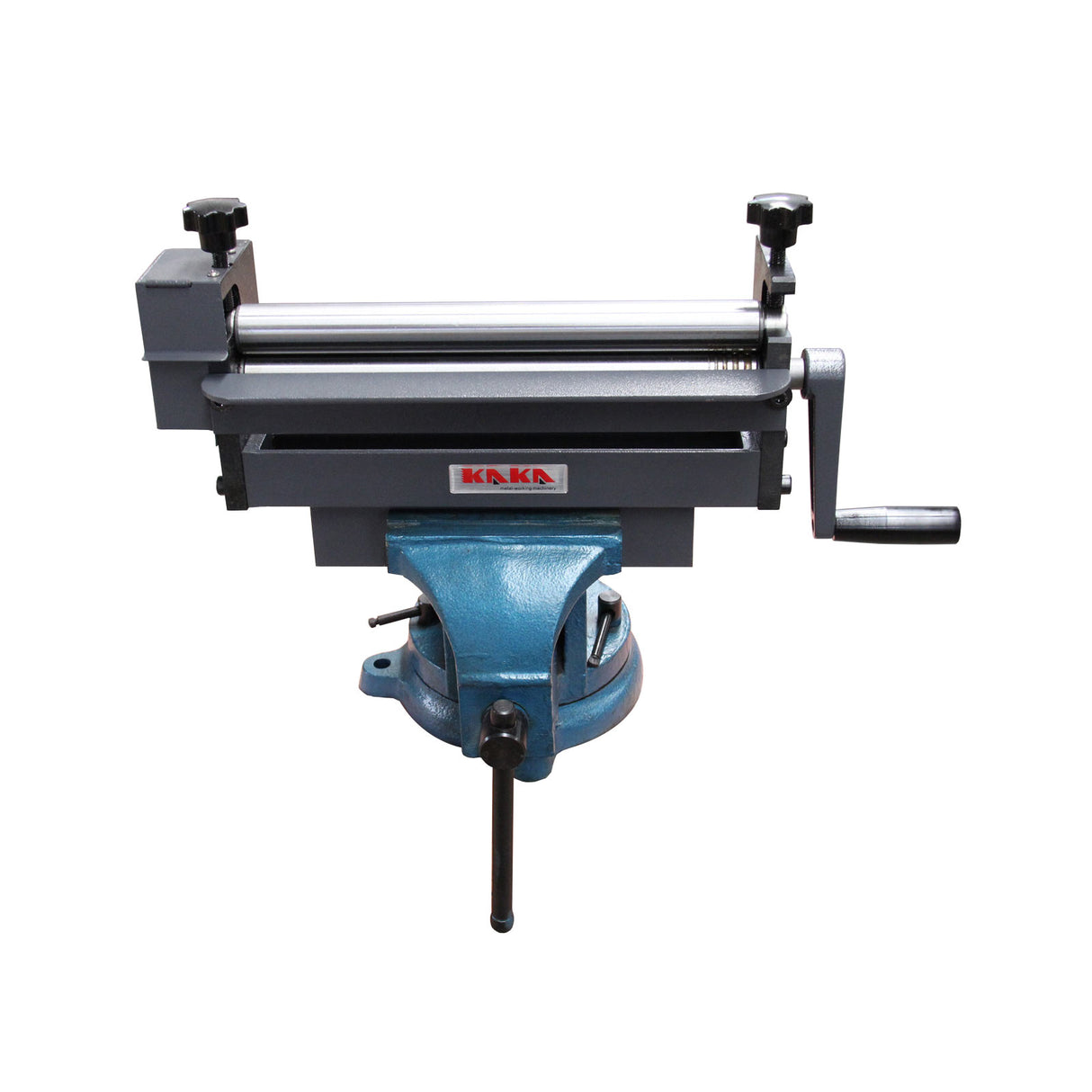 Manual Sheet Plate Curving Roller SJ-300, Vice-Mounted Sheet Metal Roller with 5 Wire Grooves, 300x1.0mm Sheet Roll Bender